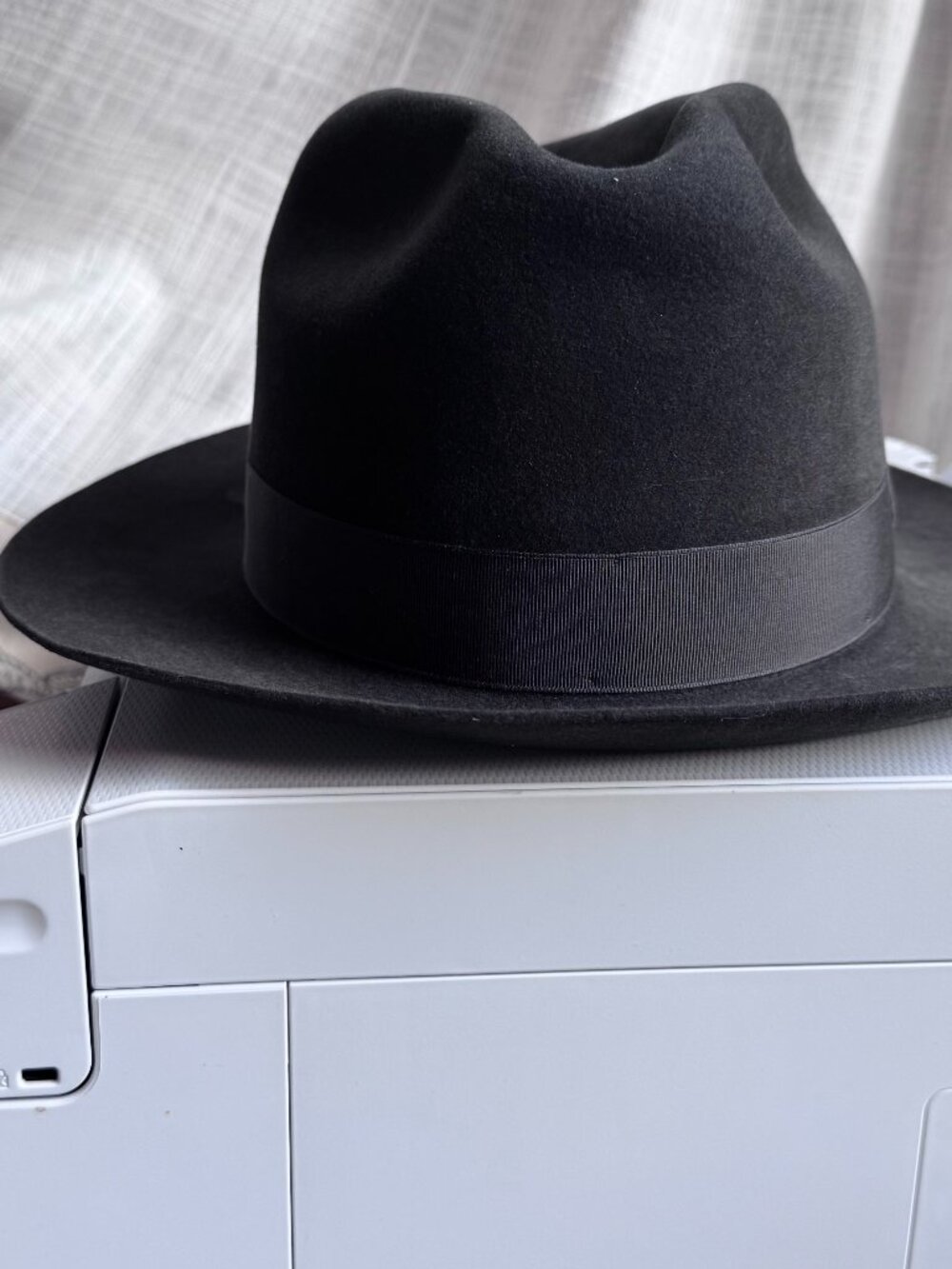 Vtg 1950s 1960s Borsalino Grand Prix Paris 1900 Fur Felt Fedora Hat Brown 7 5/8